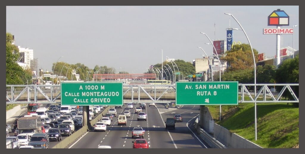 Cartelería vial portico