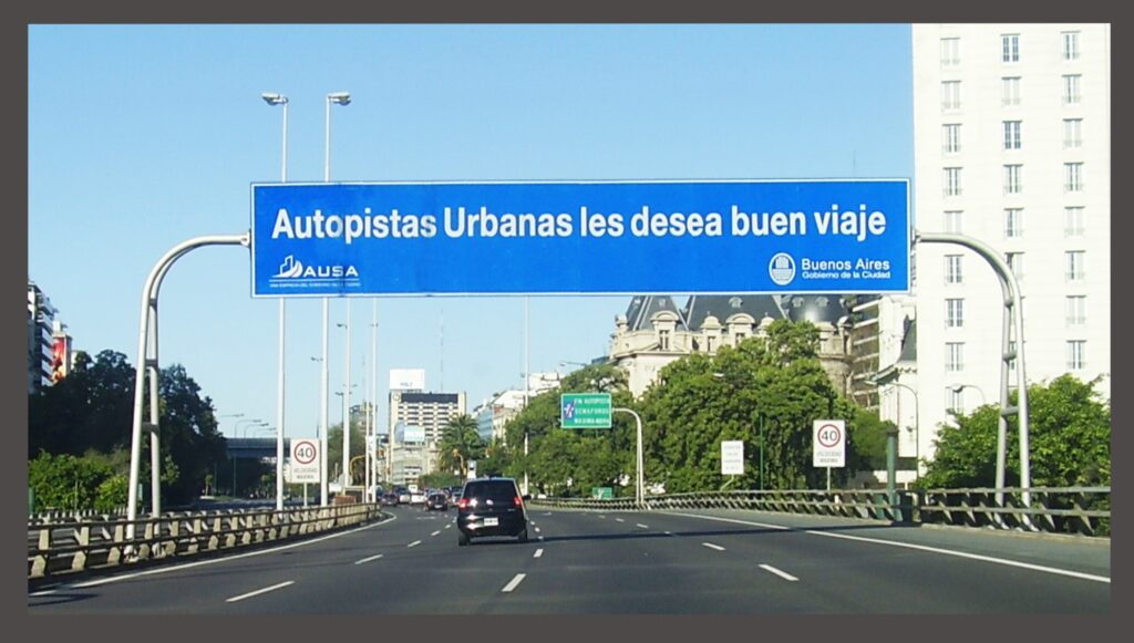 Cartelería vial portico