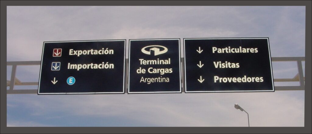 Cartelería vial portico